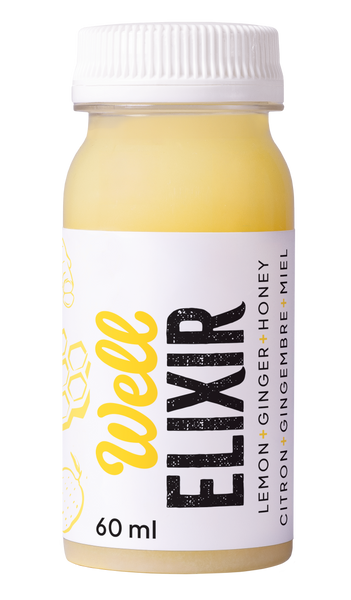 Lemon + Ginger + Honey Elixir Box - 24 Pack – Well Juicery Canada